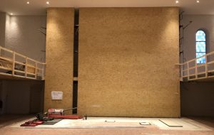 Rohkonstruktion Altarwand